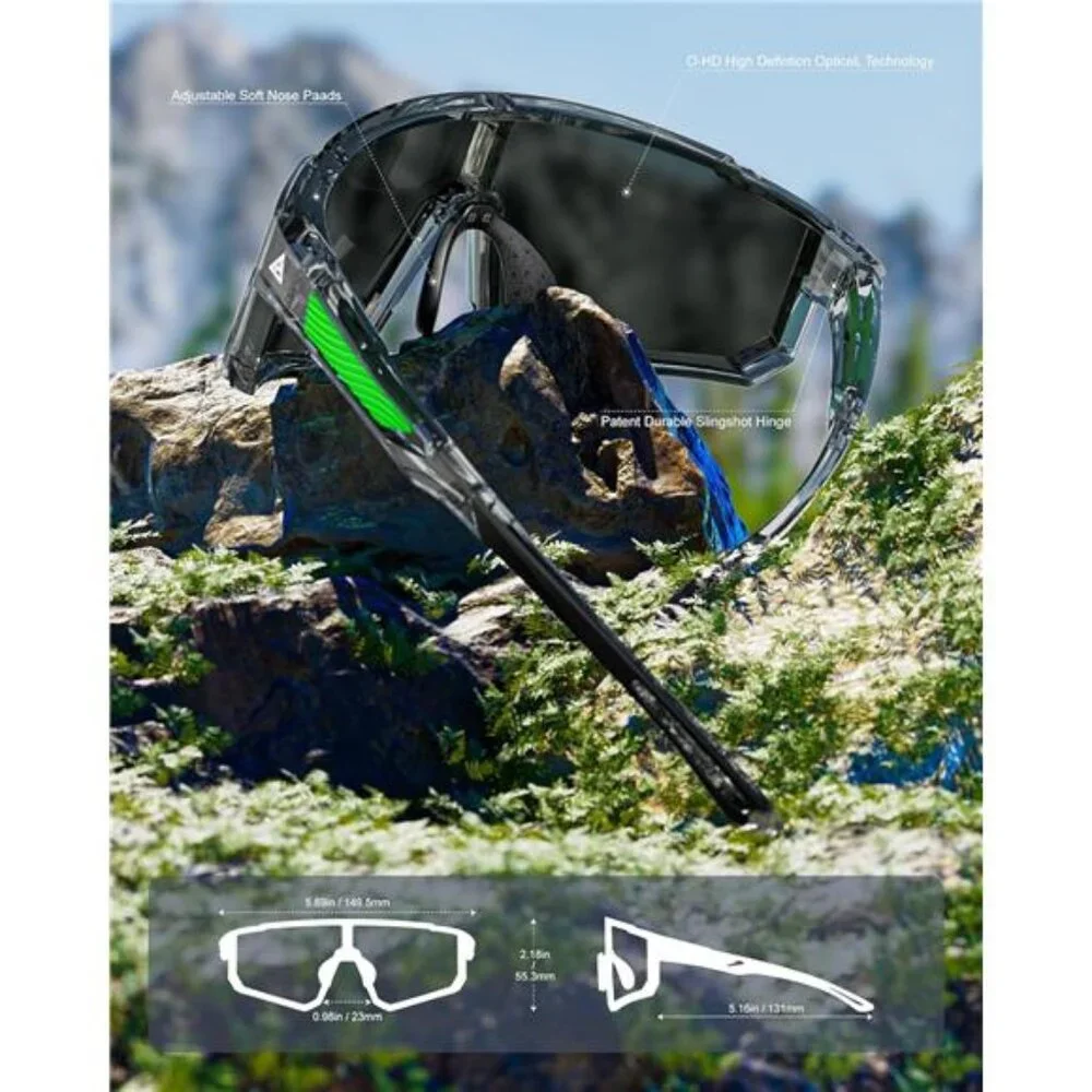 Men's UV400 Protection Sunglasses Polarized Wrap Around Sunglasses
